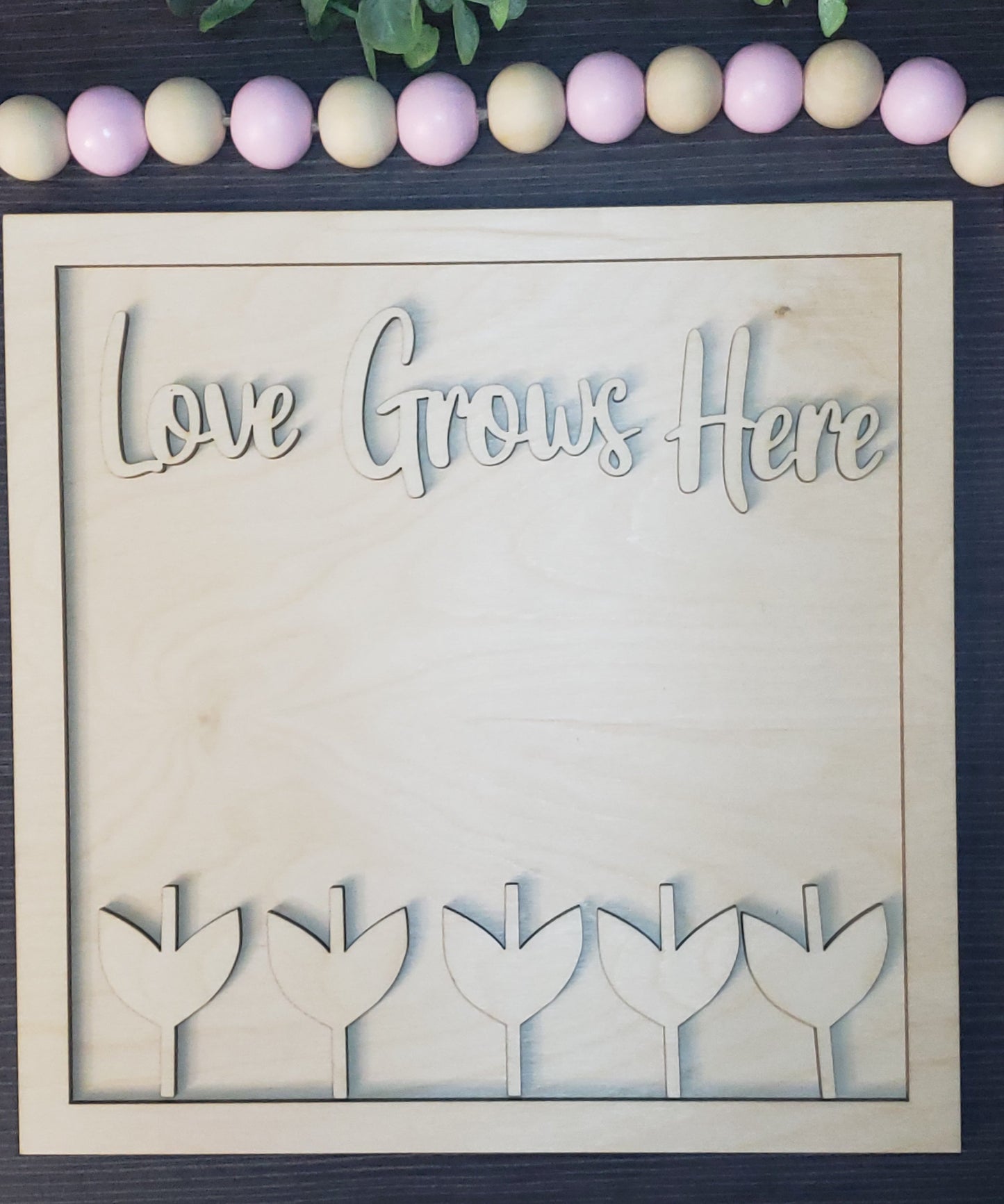 Love Grows Here Handprint DIY Sign