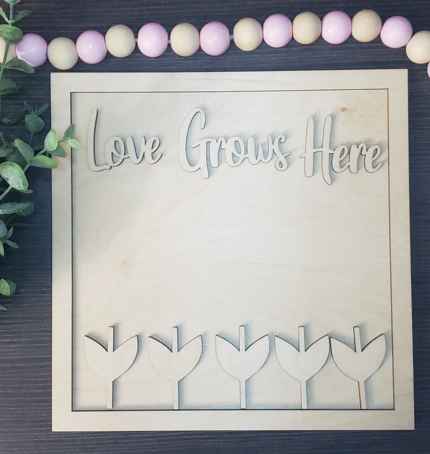 Love Grows Here Handprint DIY Sign