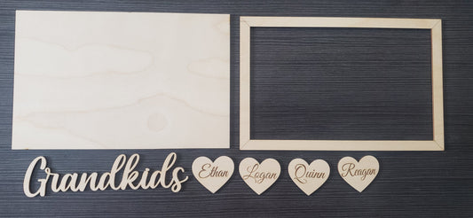 Grandkids Personalized Heart Sign