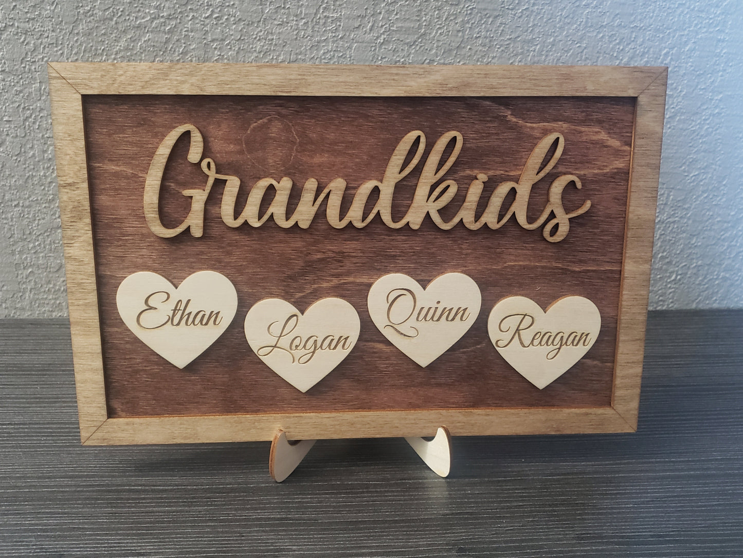 Grandkids Personalized Heart Sign