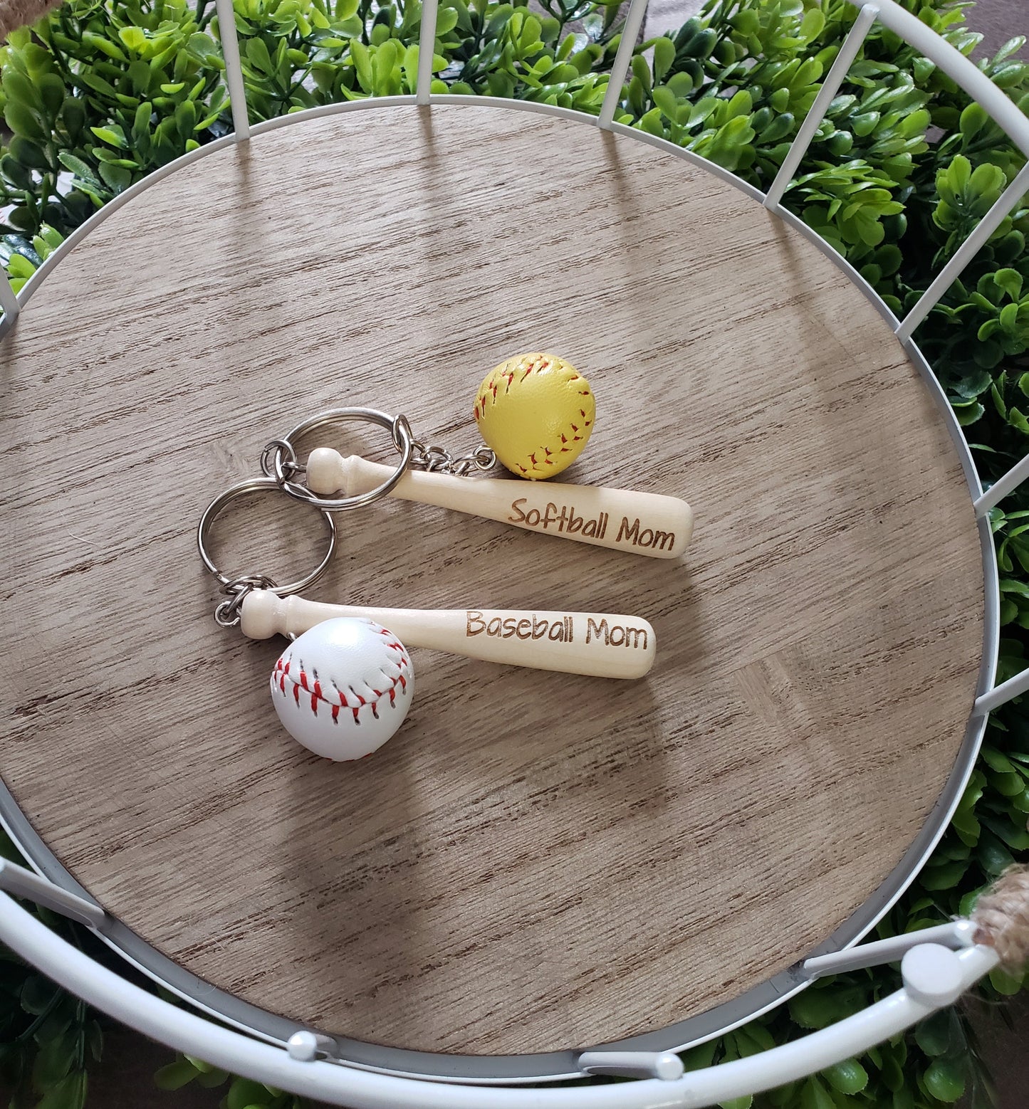 Softball and Baseball Keychains Personalized