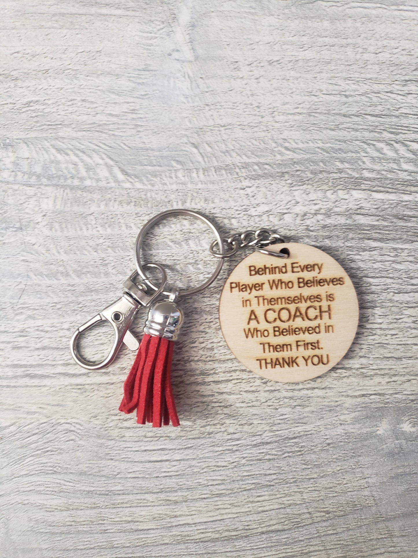 Behind Every Player Coach Keychain