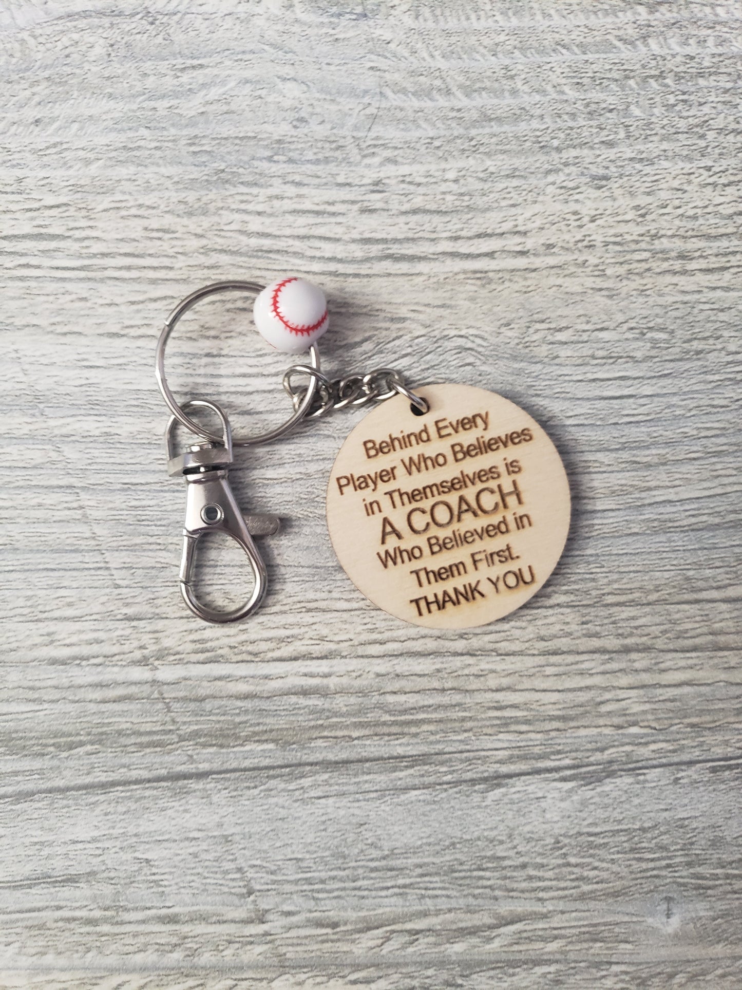 Behind Every Player Coach Keychain