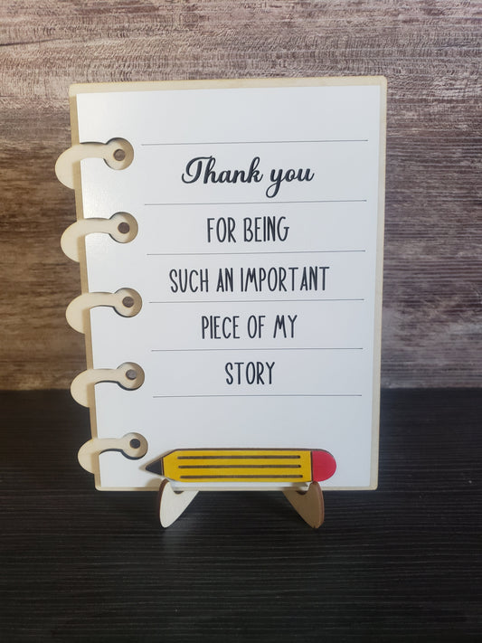 Teacher Notebook Sign