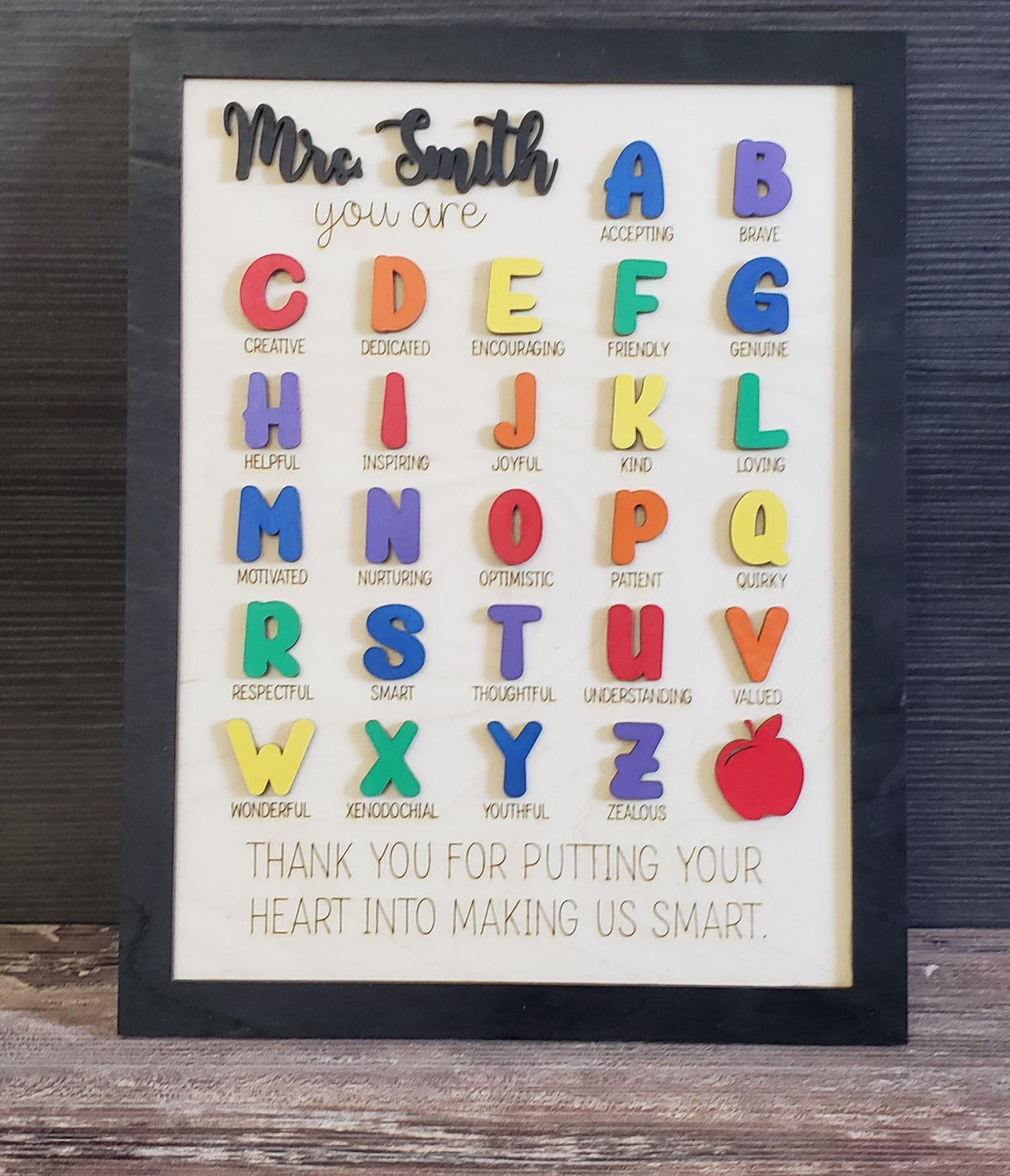 Teacher ABC Sign Personalized