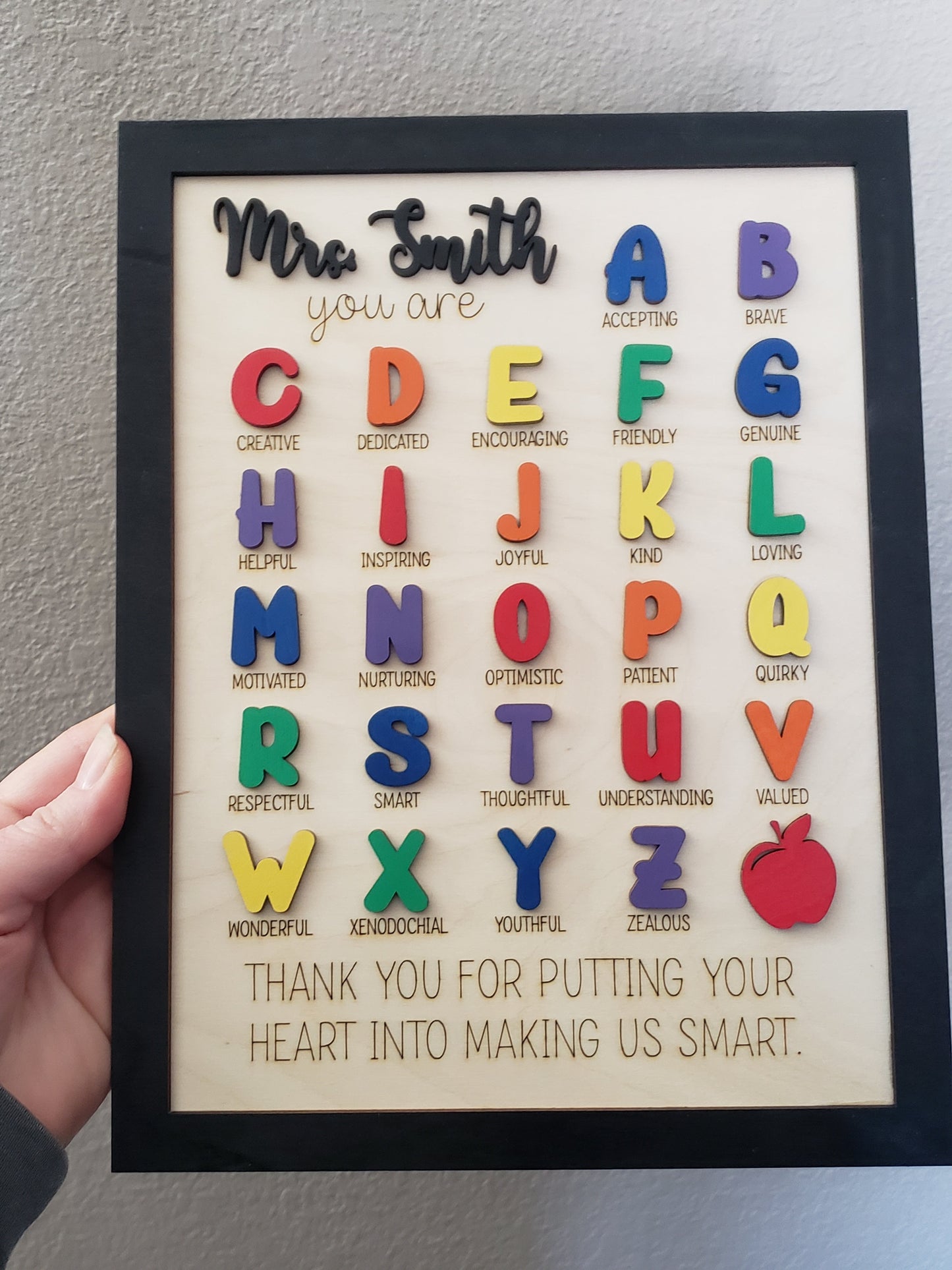 Teacher ABC Sign Personalized