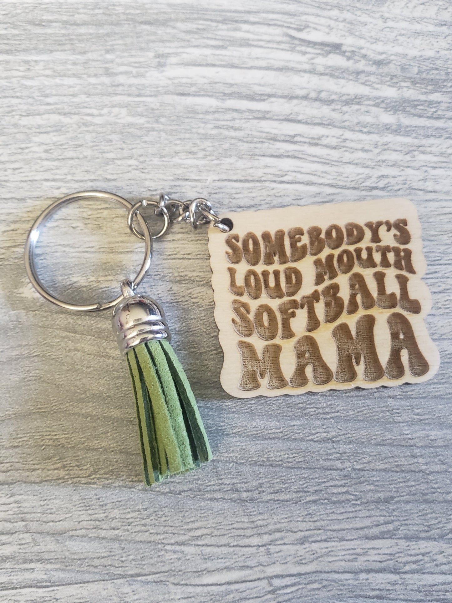 Baseball Mom Keychain