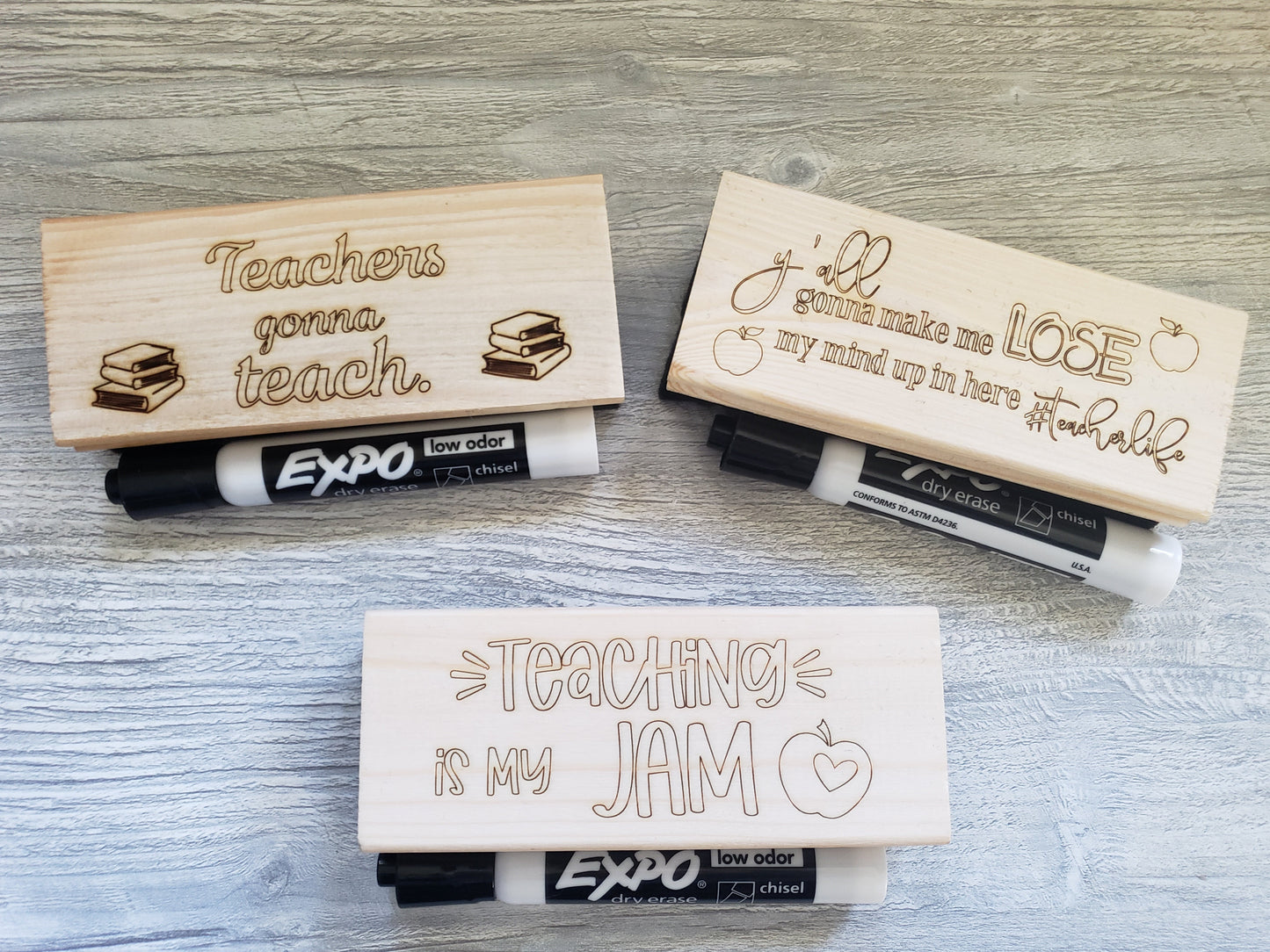 Teacher Erasers Personalized