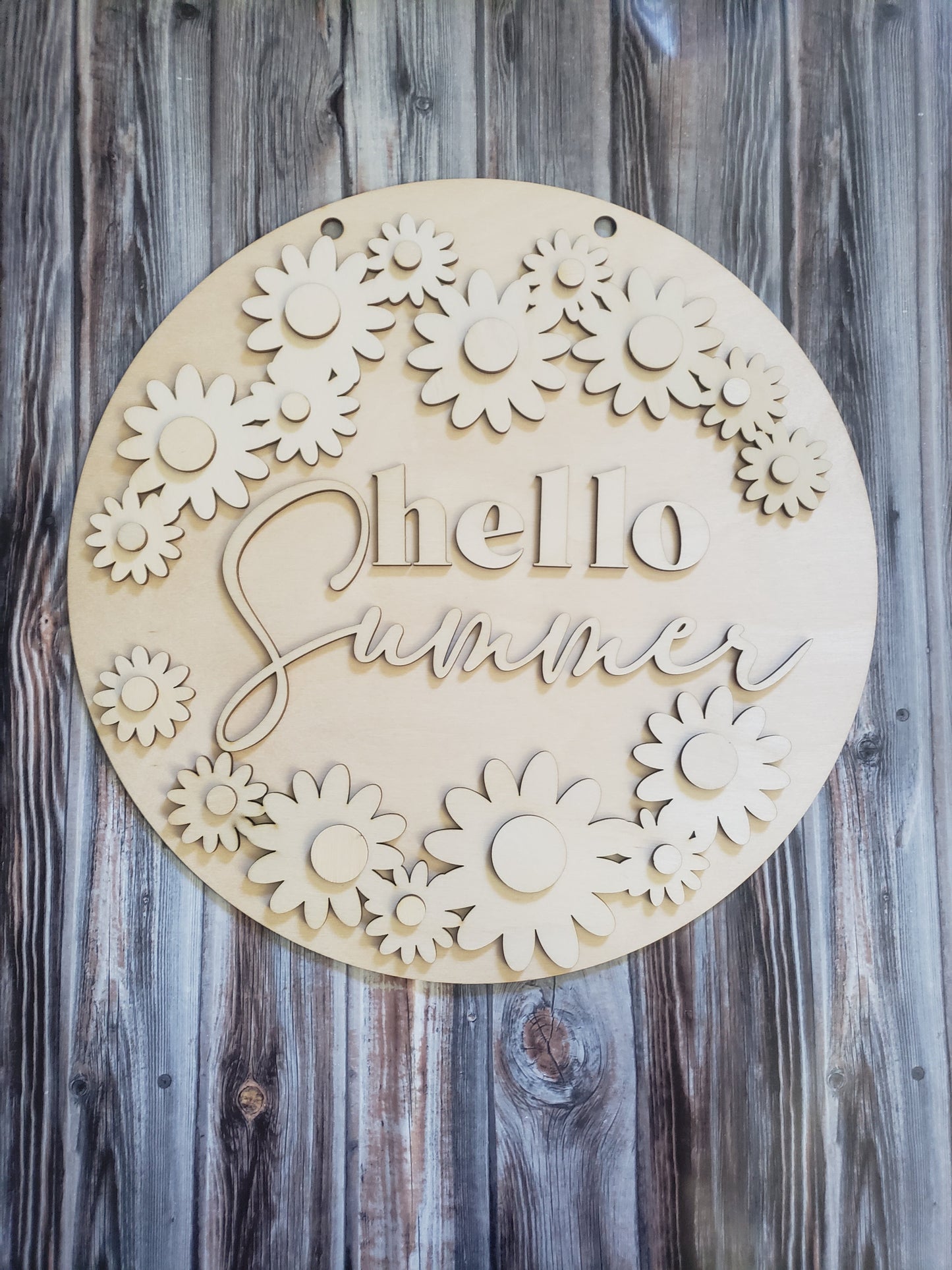 Hello Summer Daisy Sign