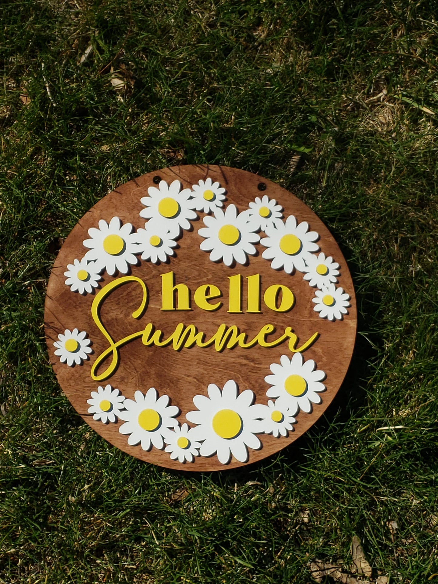 Hello Summer Daisy Sign