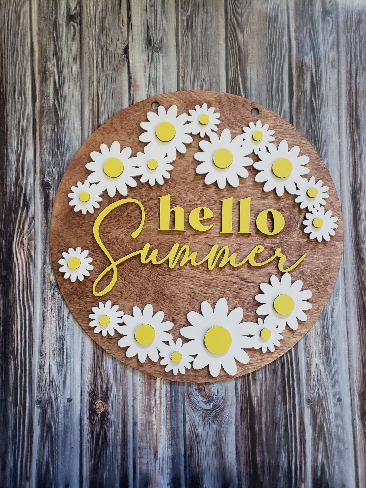Hello Summer Daisy Sign
