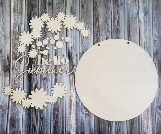 Hello Summer Daisy Sign