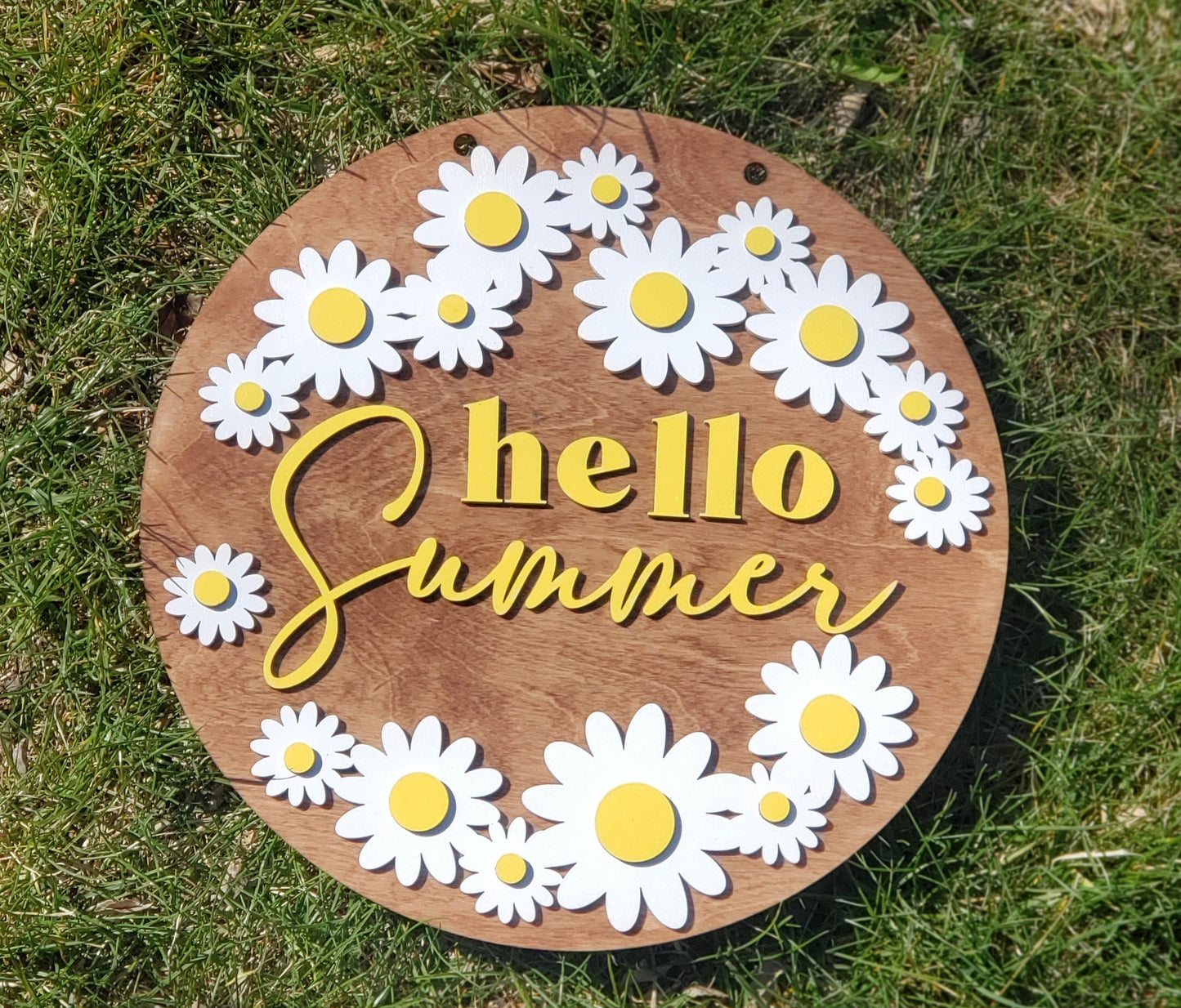 Hello Summer Daisy Sign