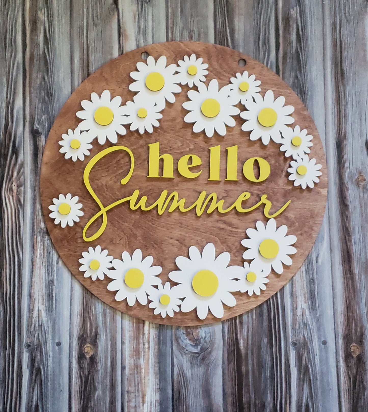 Hello Summer Daisy Sign