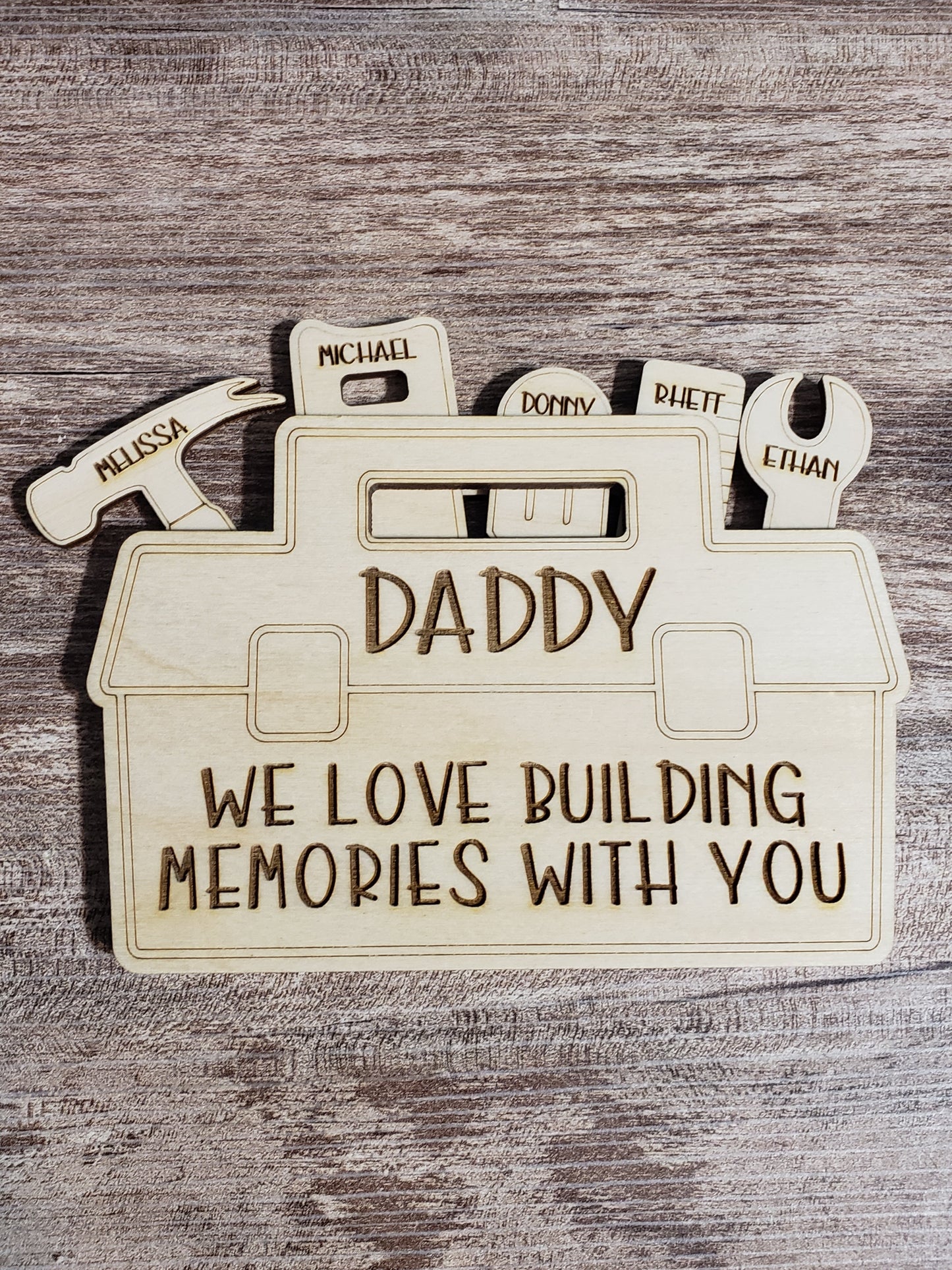 Daddy We love building memories with you Toolbox Personalized