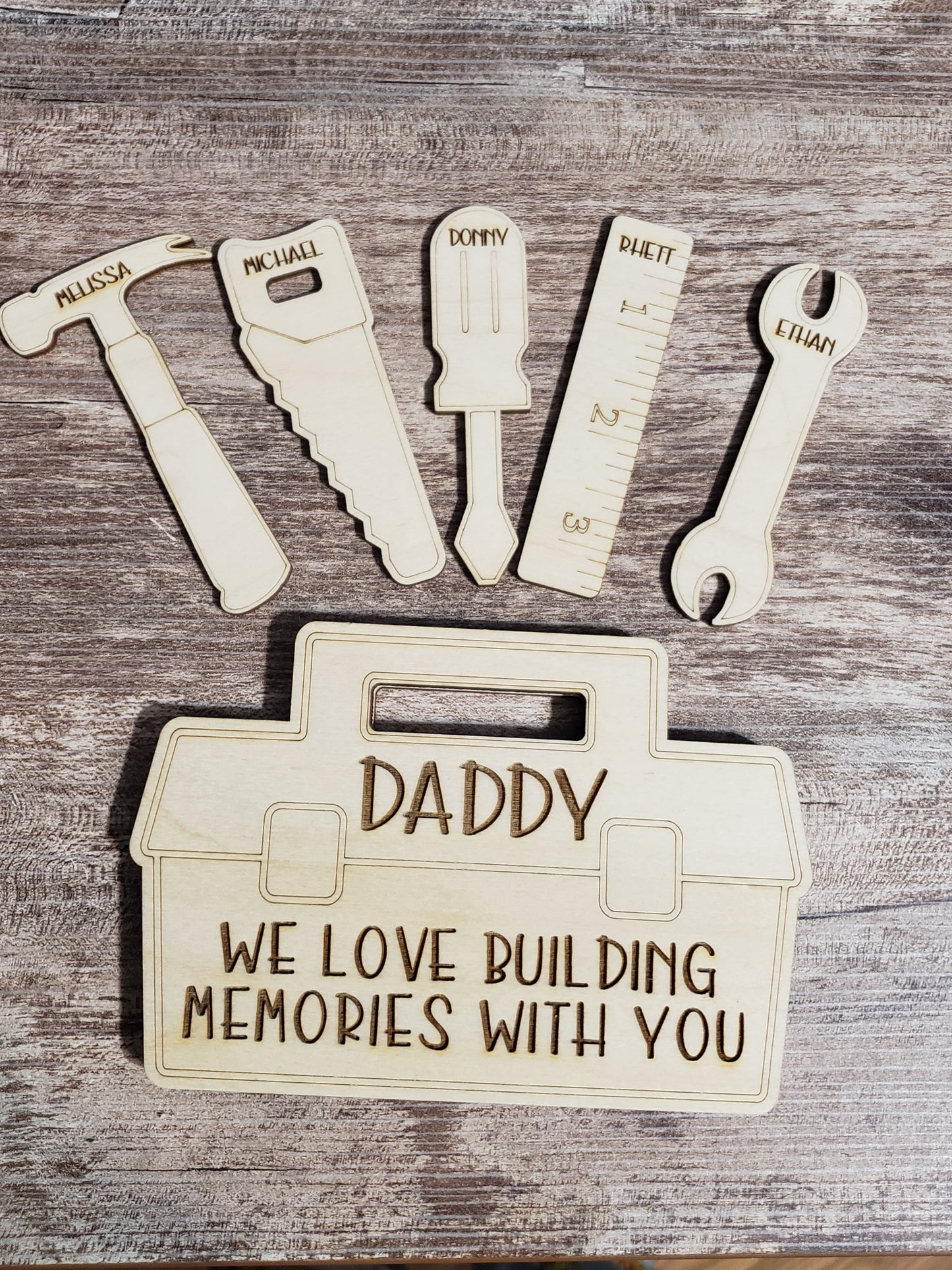 Daddy We love building memories with you Toolbox Personalized