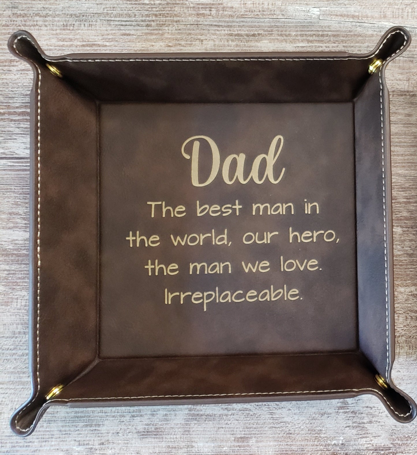 Leatherette snap tray Father's Day Dad Bonus Dad Personalized