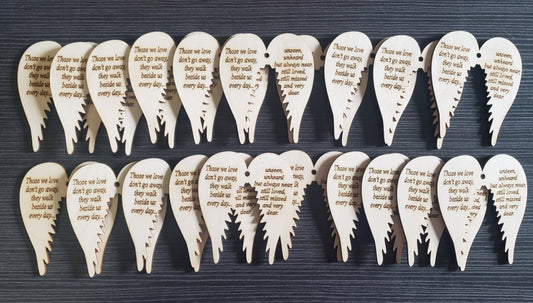 Angel Wing Christmas Ornament Memorial Bulk