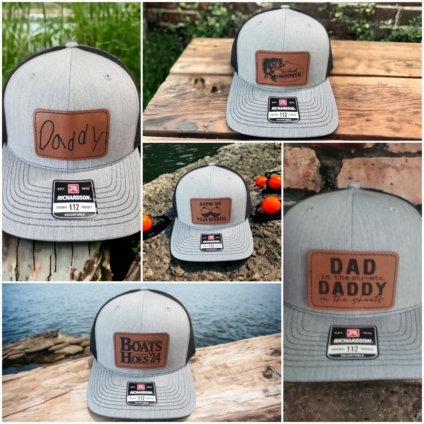 Dad in the streets Richardson 112 Hat Multiple choices Weekend Hooker Show me your bobbers Boats Hoes 24 Dumbfuckery Fish with hook