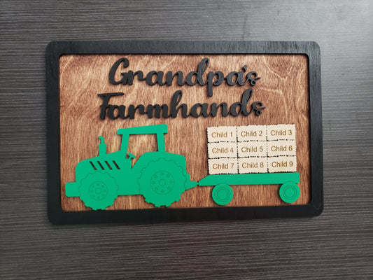 Grandpa's Farmhands Personalized