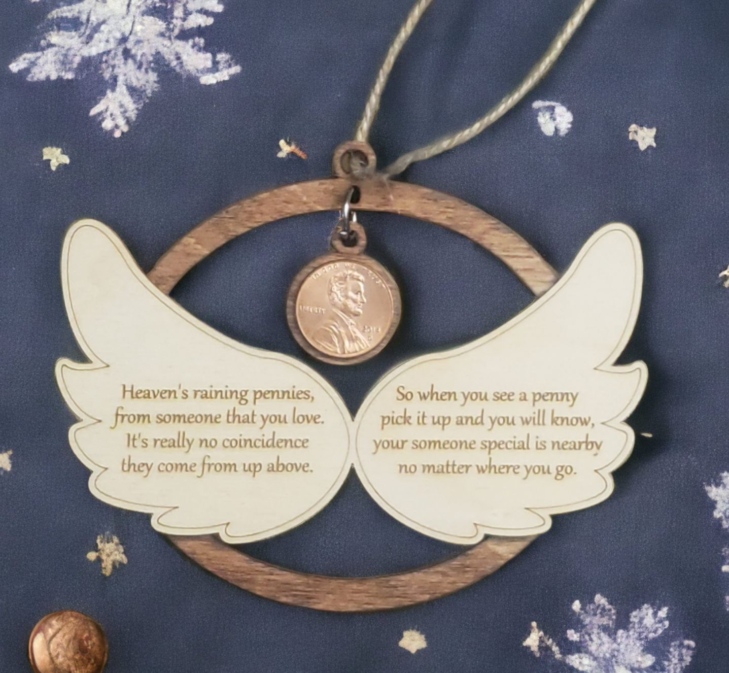 Pennies from Heaven Christmas Ornament Personalized memorial