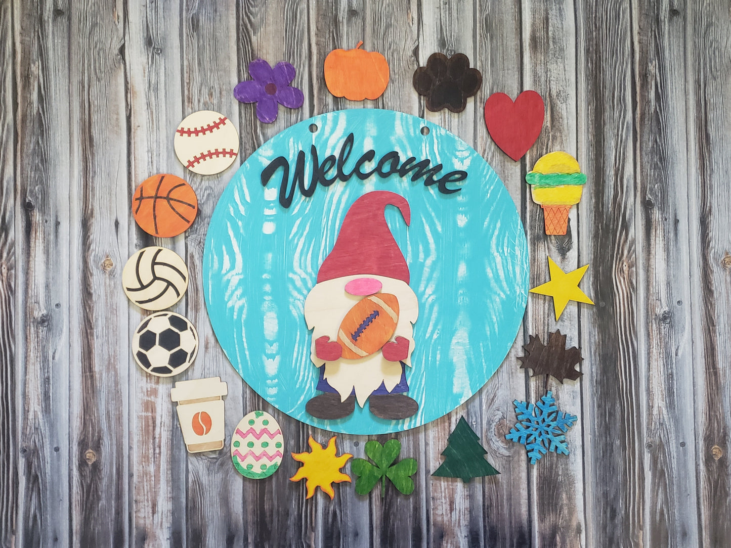 Interchangeable Welcome Gnome DIY Wood Kit Unfinished