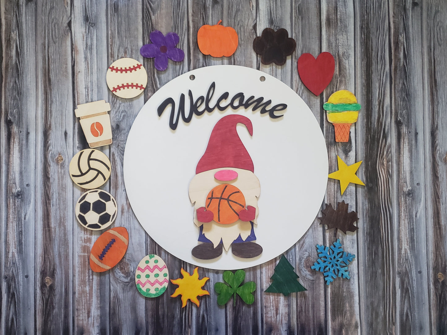 Interchangeable Welcome Gnome DIY Wood Kit Unfinished