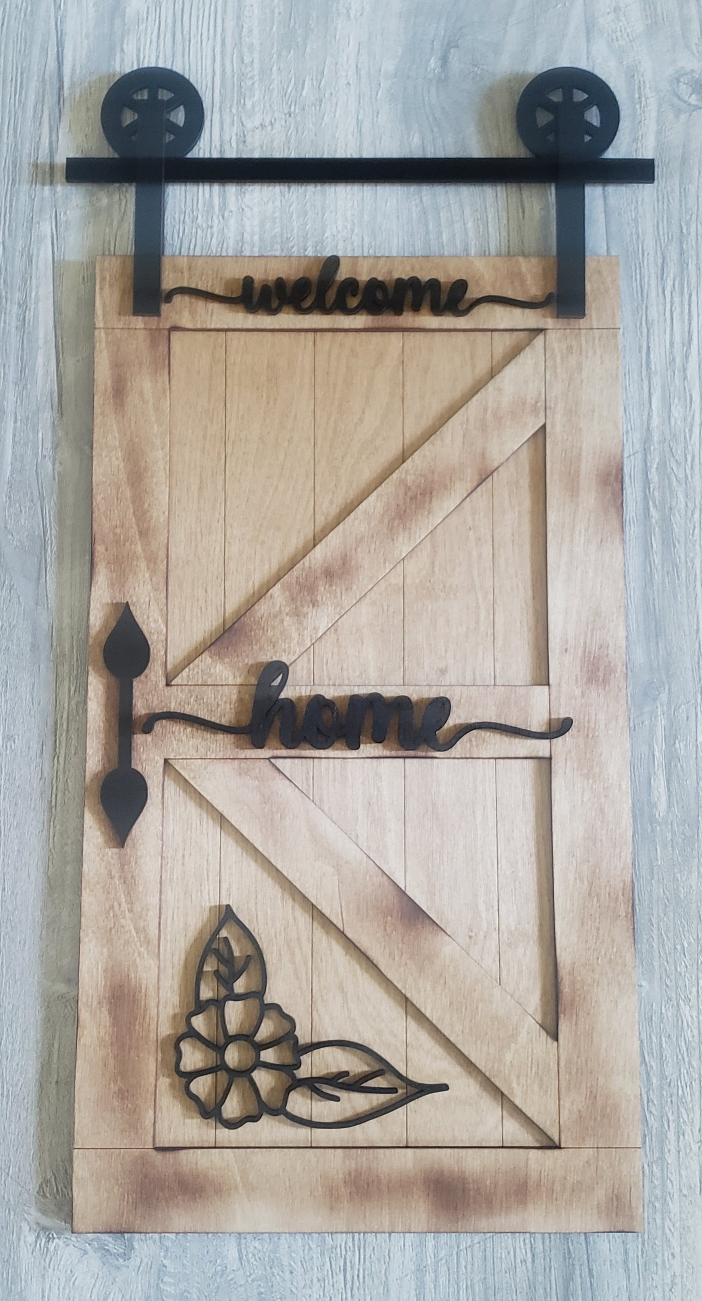 Welcome home barn door sign DIY UNFINISHED
