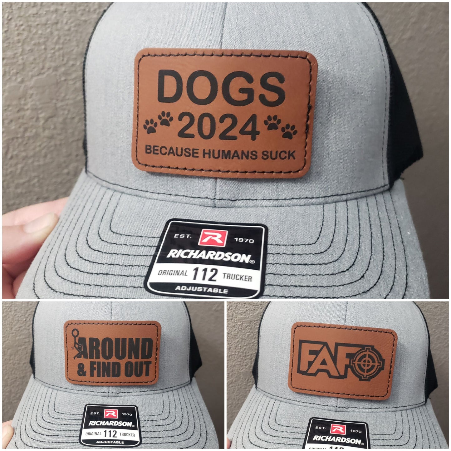 Richardson Hats Dogs 2024 Fuck around and find out We the People