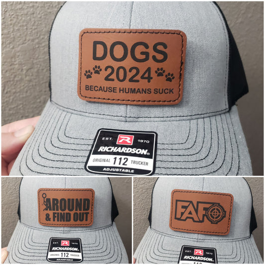 Richardson Hats Dogs 2024 Fuck around and find out We the People