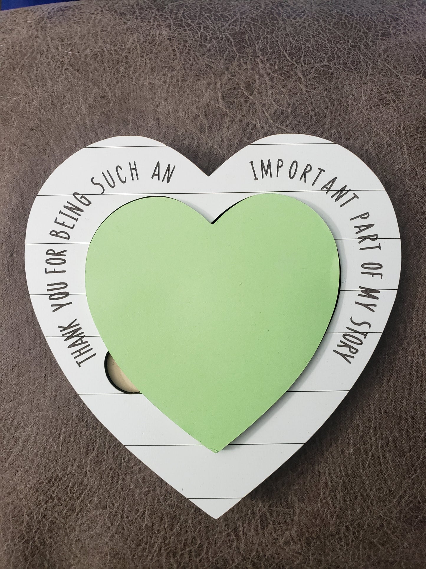 Teacher notepad holders Square or heart sticky note