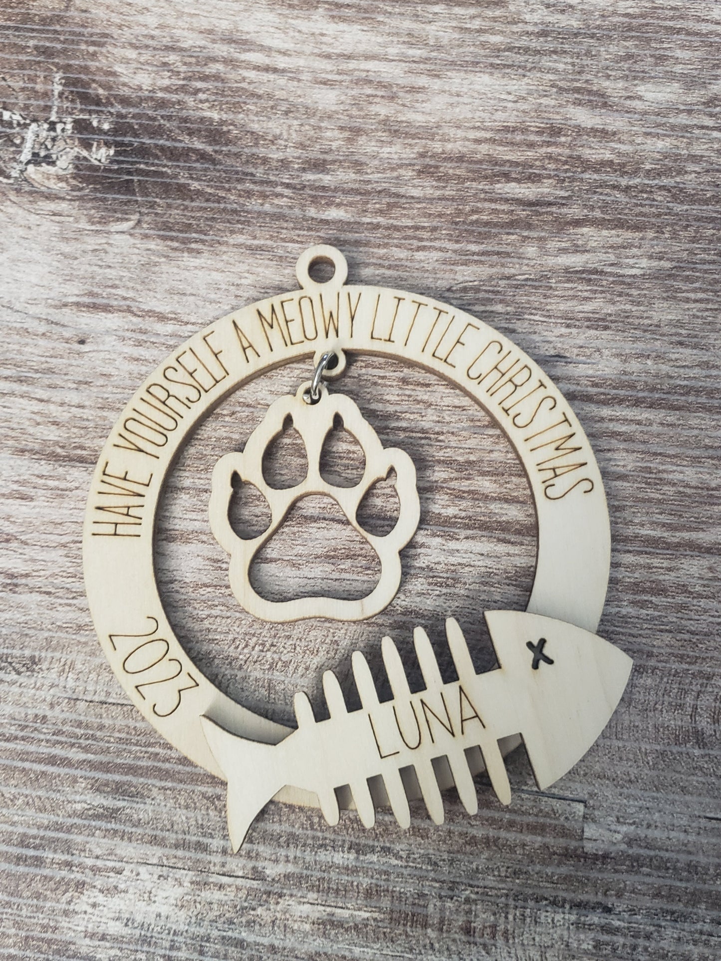 Paw Print Ornaments Personalized