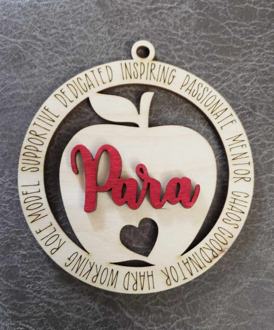 Teacher Bus Driver Principal Para APRN Nurse LPN CNA Childcare Provider Christmas Ornament