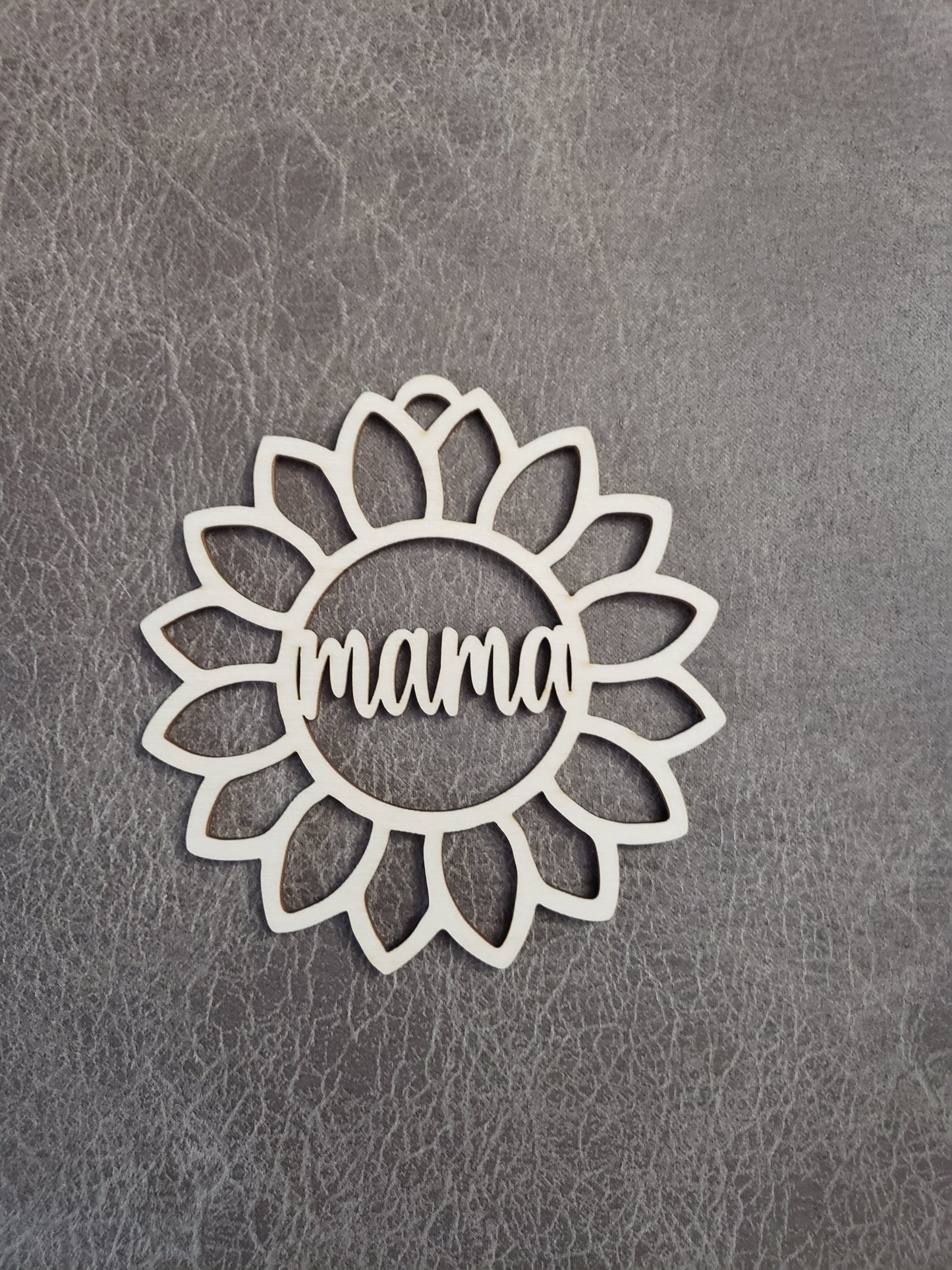 Sunflower car charm personalized. All lower case
