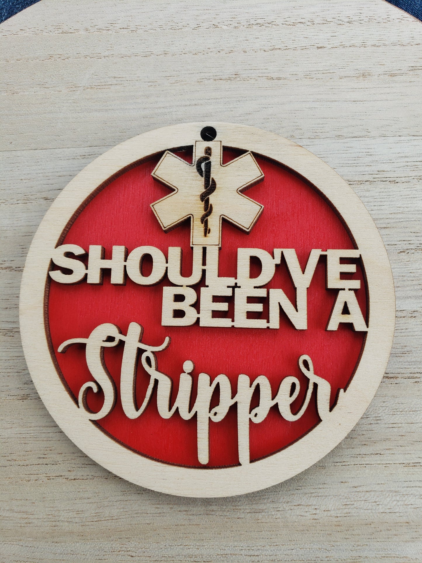 Should've been stripper Christmas Ornaments