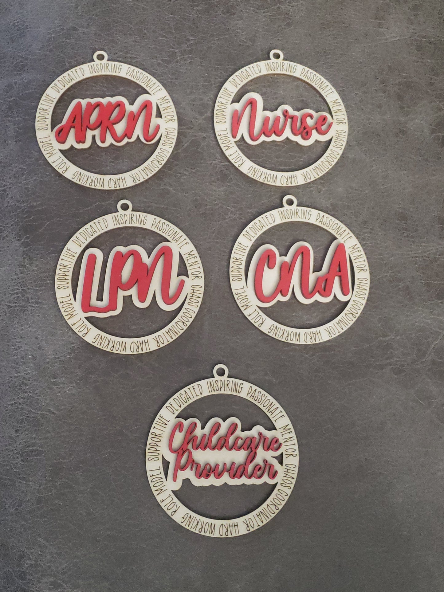 Teacher Bus Driver Principal Para APRN Nurse LPN CNA Childcare Provider Christmas Ornament