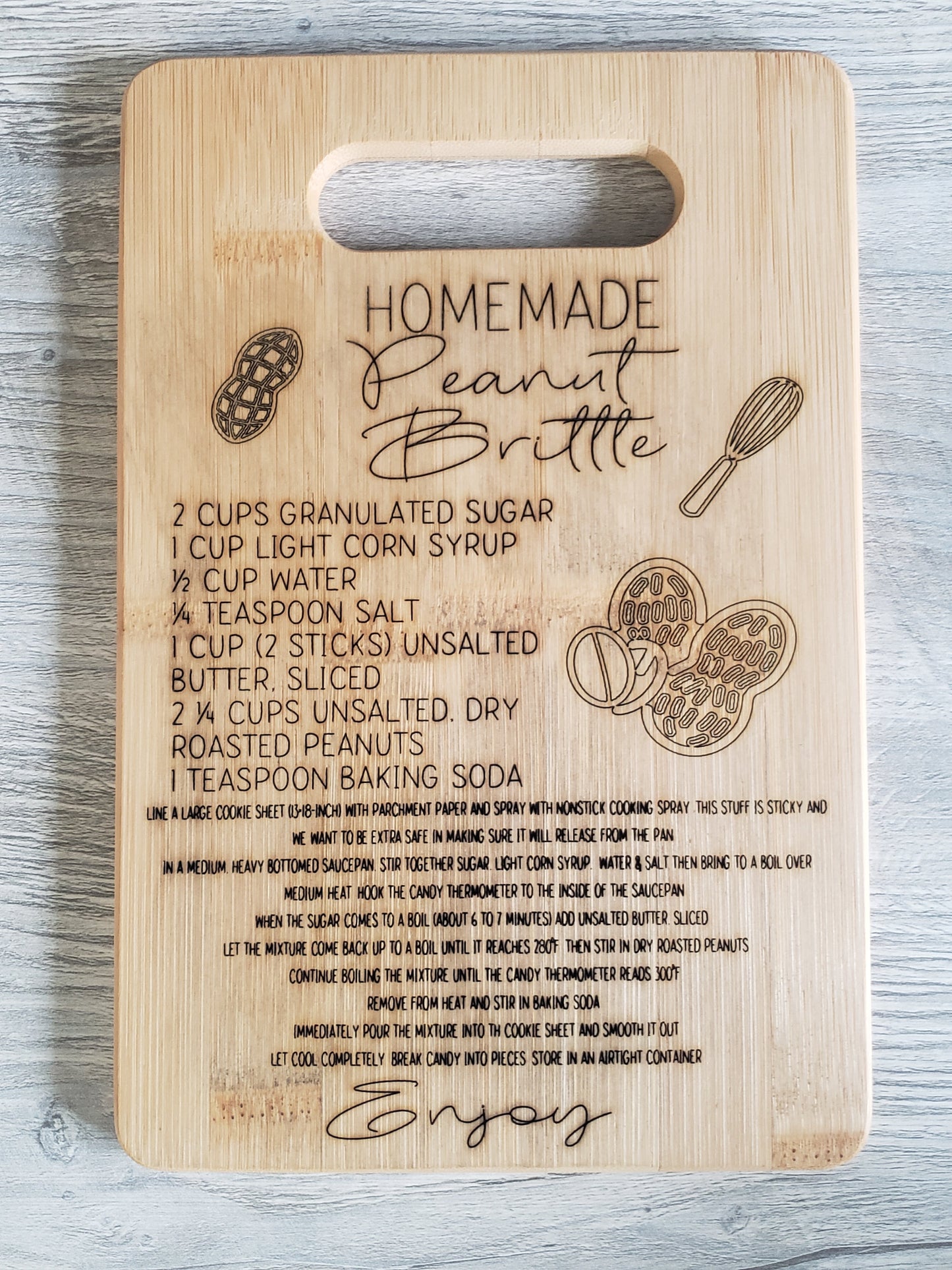 Recipe Boards for display only Treats for Santa. Fall recipe cutting board tray