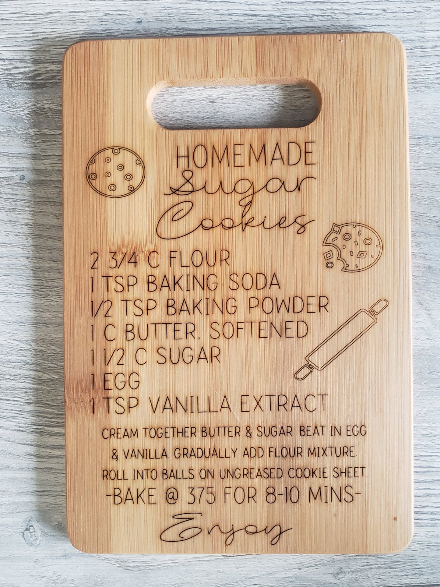 Recipe Boards for display only Treats for Santa. Fall recipe cutting board tray