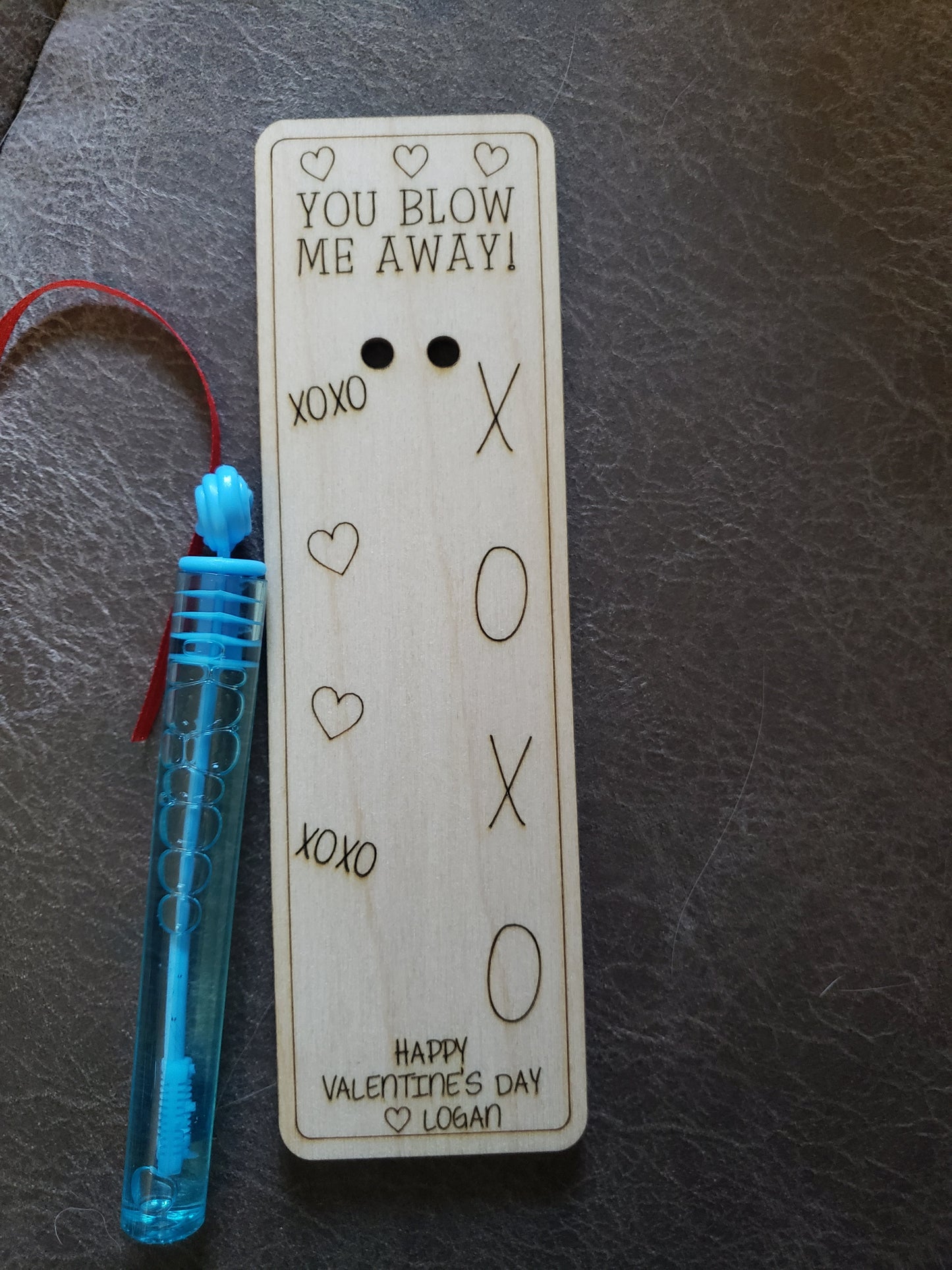 Valentine's Day Bubbles NOT tied!! Personalized