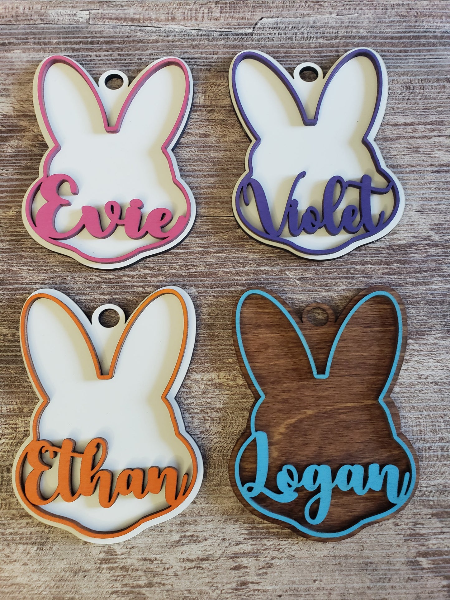 Easter Bunny Basket Tags Personalized
