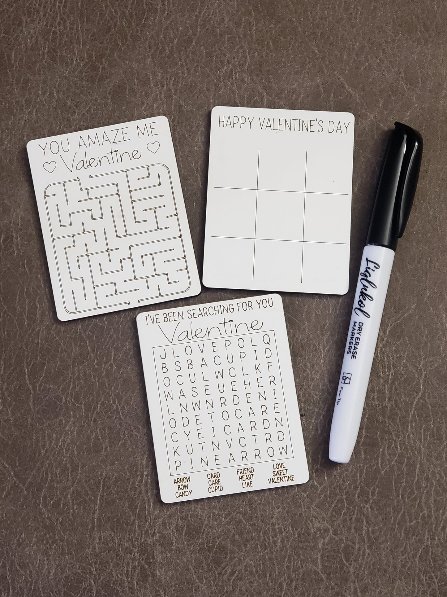 Valentine's dry erase activity boards small