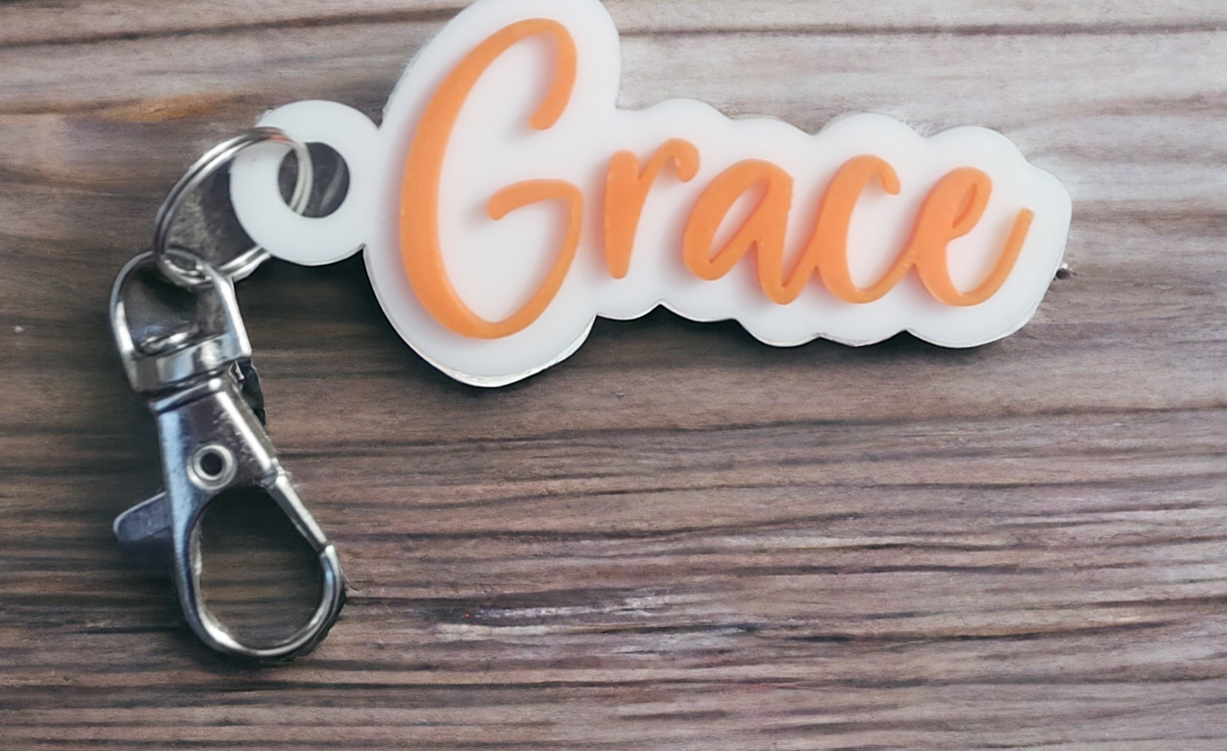 Personalized Name Keychain 3D printed