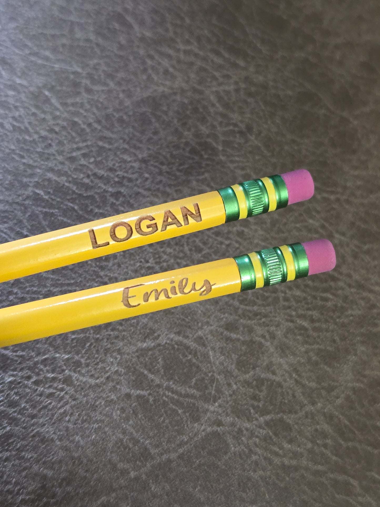 Blue and white glitter pencils Personalized set of 10