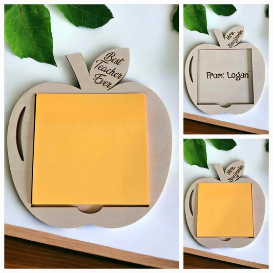 Teacher Apple Notepad holder Personalized