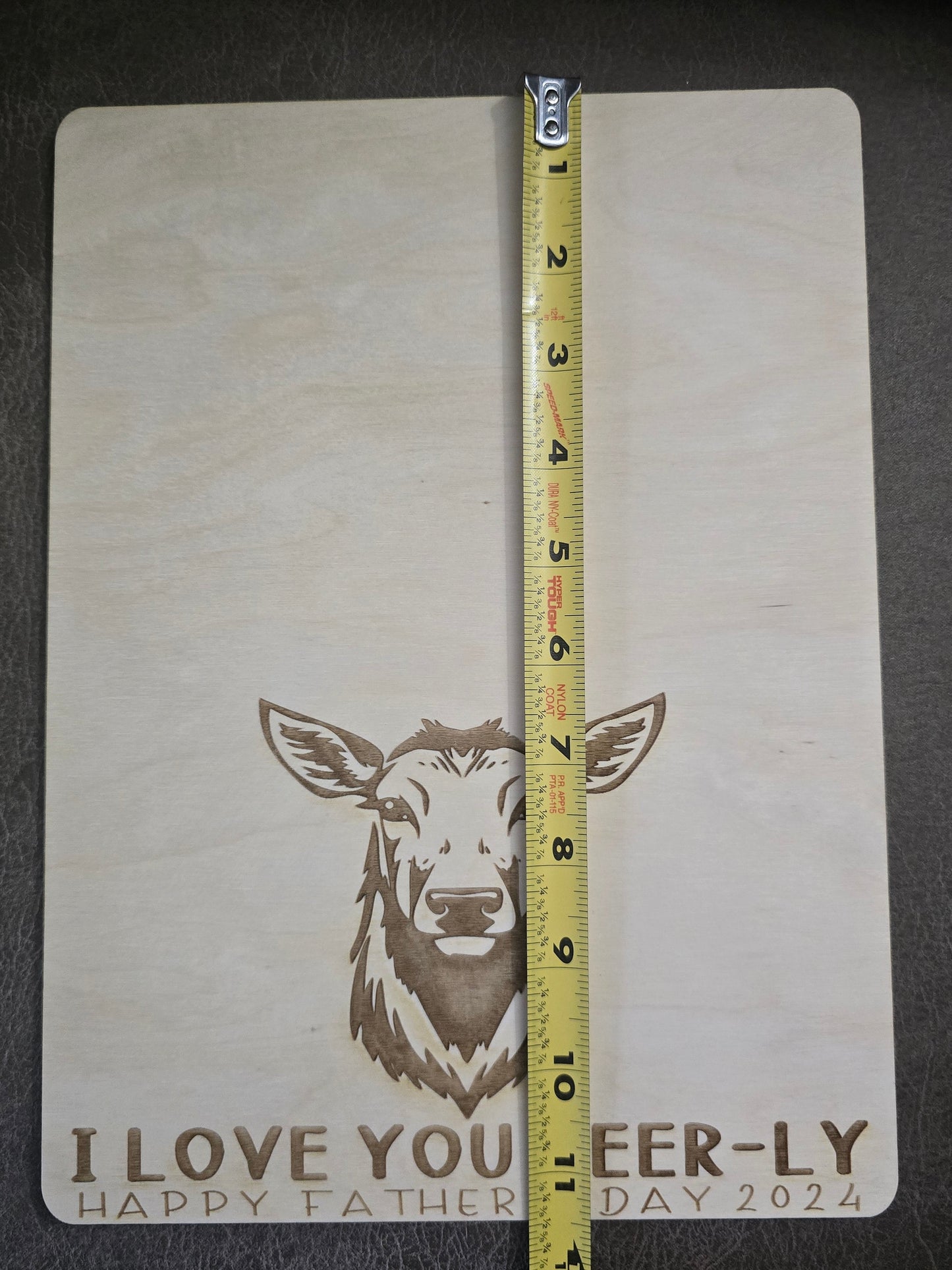 I love you deer-ly handprint sign Happy Father's Day 2024