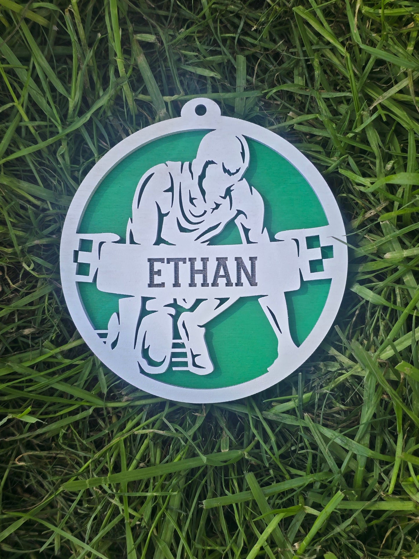 Sports Set 3 Christmas Ornaments Personalized