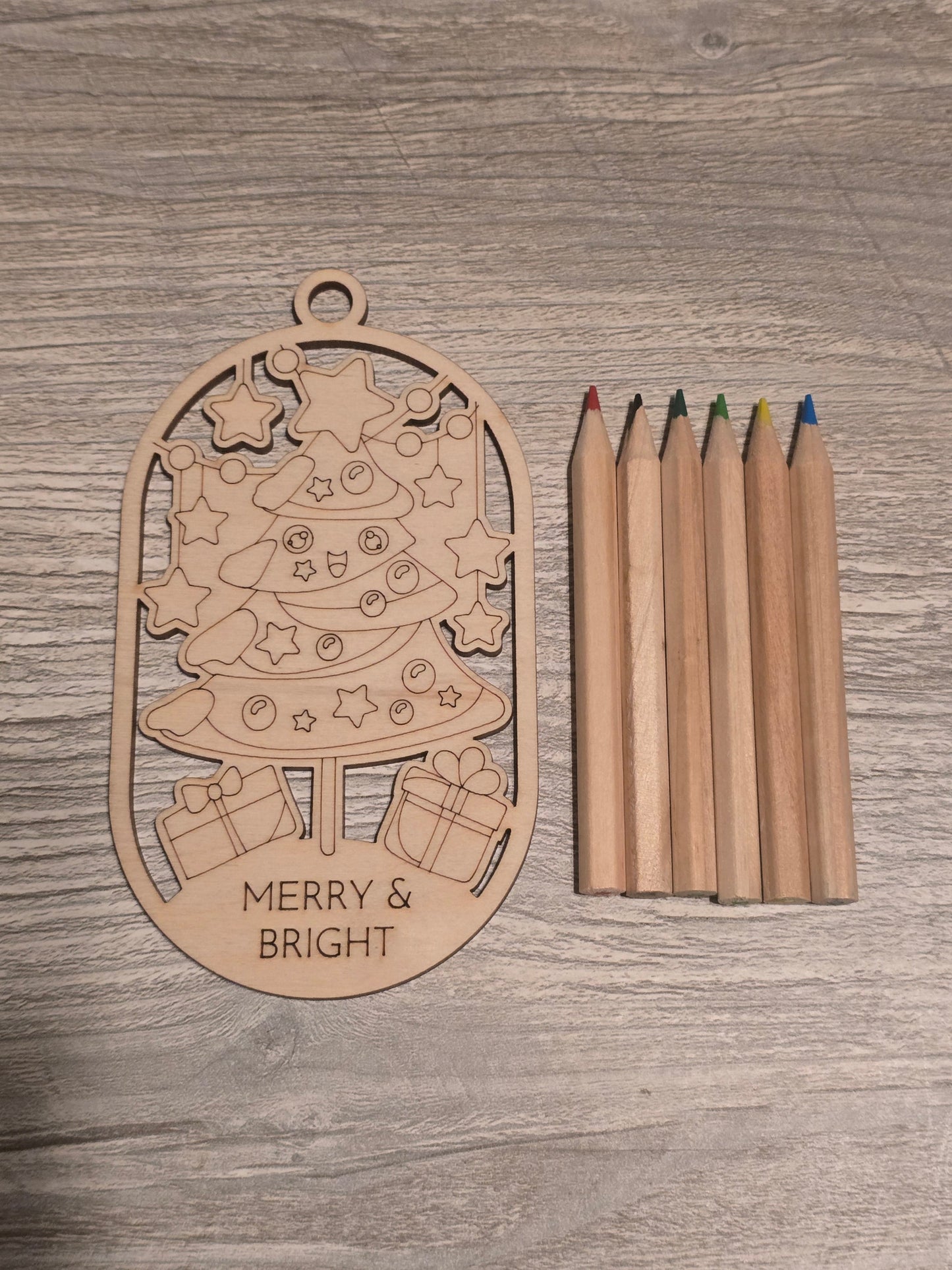 Merry & Bright Christmas Ornaments coloring kits