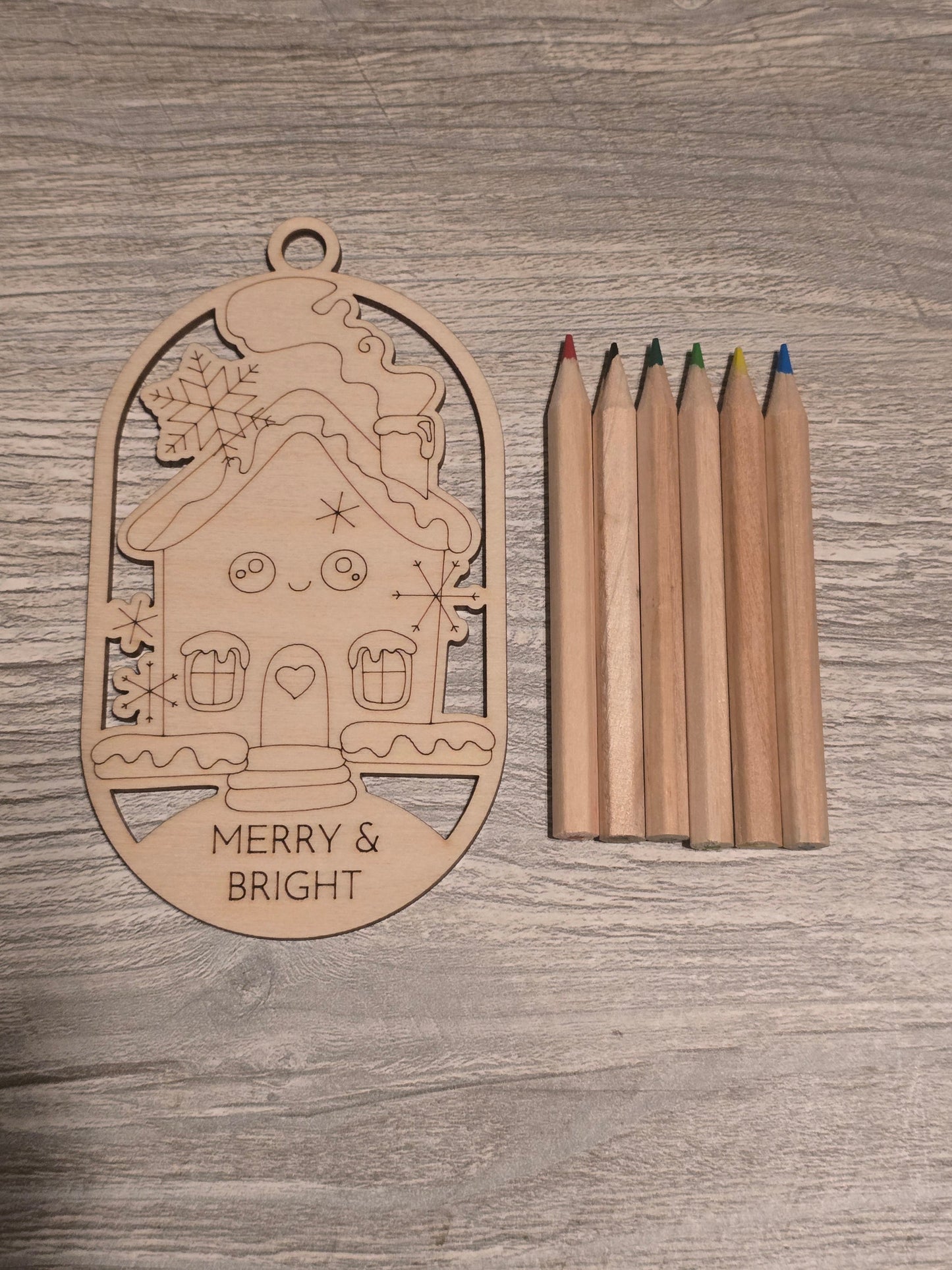 Merry & Bright Christmas Ornaments coloring kits