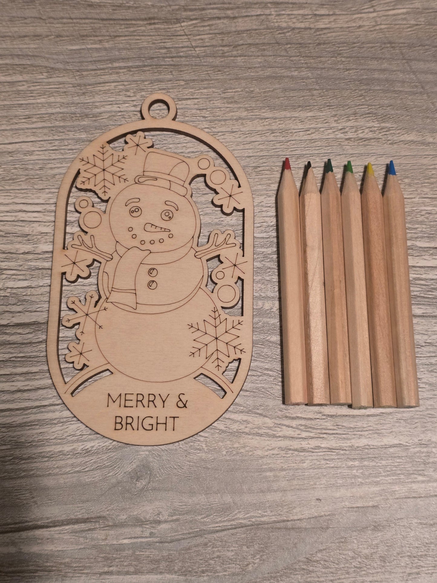 Merry & Bright Christmas Ornaments coloring kits
