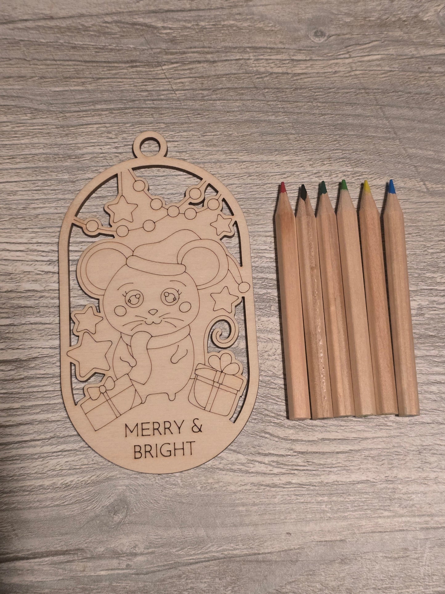 Merry & Bright Christmas Ornaments coloring kits